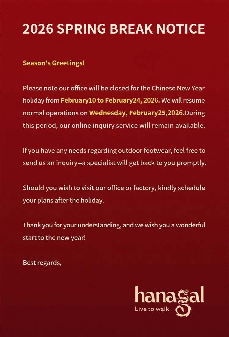 Hanagal - Xarici Ayaqqabılar üzrə 23 İllik Ekspert - Çin Yeni İl Tətil Cədvəlini Elan etdi