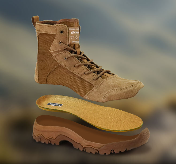 Cordura Fabric Rubber Desert Tactical Boots